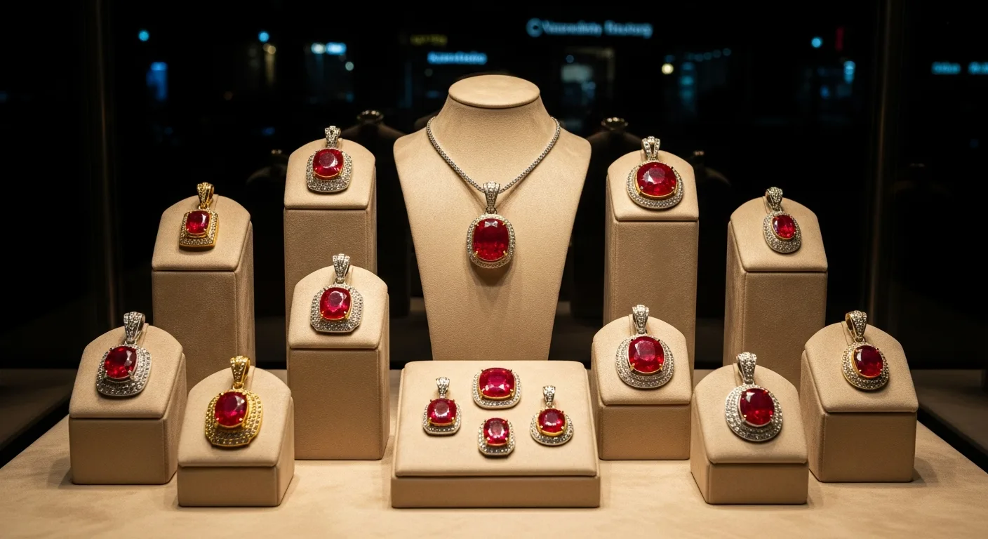 Collection de pendentifs rubis : montures modernes et classiques